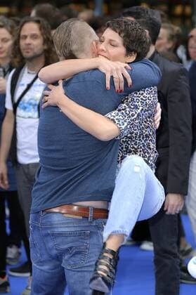 Axel Stein und Jasmin Gerat bei der Premiere des Kinofilms Die Schlümpfe - Das verlorene Dorf im Cinestar Sony Center. Berlin, 02.04.2017 Foto:xS.xSchrapsx xFuturexImage