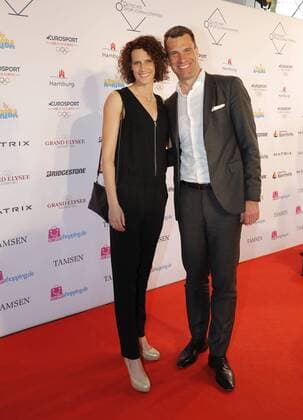 Deuetscher Sportjournalistenpreis in Hamburg Lena Schoeneborn, Dr. Michael Ilgner beim Sportjournalistenpreis im Grand Elyse Hotel Hamburg.