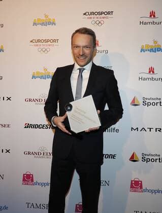 Deuetscher Sportjournalistenpreis in Hamburg Michael Witt beim Sportjournalistenpreis im Grand Elyse Hotel Hamburg.