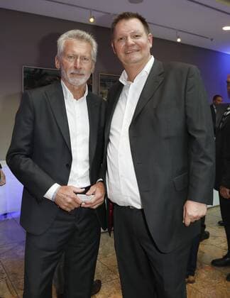 Deuetscher Sportjournalistenpreis in Hamburg Paul Breitner, Soeren Bauer beim Sportjournalistenpreis im Grand Elyse Hotel Hamburg.