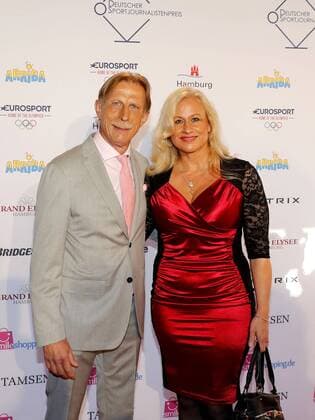 Deuetscher Sportjournalistenpreis in Hamburg Christoph Daum, Angelica Camm-Daum beim Sportjournalistenpreis im Grand Elyse Hotel Hamburg.