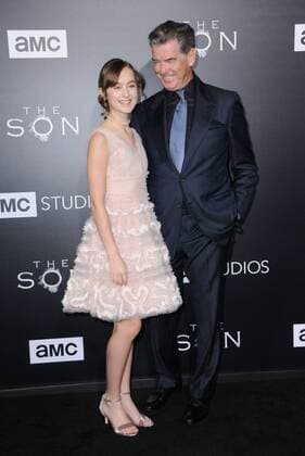 April 3, 2017 - Hollywood, CA, United States - 03 April 2017 - Hollywood, California - Sydney Lucas, Pierce Brosnan. Premiere screening of AMC s The Son held at ArcLight Hollywood in Hollywood. Photo Credit: AdMedia Hollywood United States - ZUMAa123 20170403_zaa_a123_036 Copyright: xBirdiexThompsonx