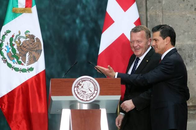 Nieto empfängt Rasmussen in Mexiko Stadt April 3, 2017 - Mexico - EUM20170403NAC24.JPG.CIUDAD DE MEXICO, President Presidente-EPN.- El presidente Enrique Pena Nieto, encabezo la ceremonia de bienvenida del primer ministro de Dinamarca, Lars Lokke Rasmussen, en el Patio de Honor del Palacio Nacional, 3 de abril de 2017. Foto: Agencia EL UNIVERSAL Lucia Godinez RCC. Mexico  - ZUMAu78_ 20170403_zaf_u78_060 Copyright: xLuciaxGodinezx