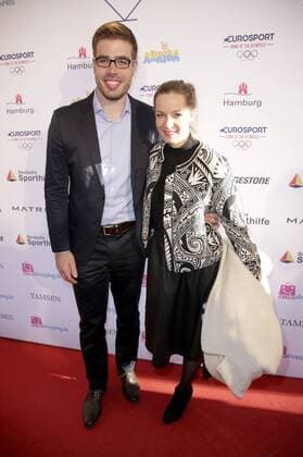Eric Johannesen mit Freundin Katja Brecht bei der Verleihung der Deutschen Sportjournalistenpreise 2017 im Hotel Grand Elysee. Hamburg, 03.04.2017 Foto:xgbrcix xFuturexImage