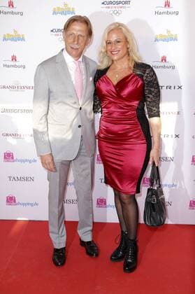 Christoph Daum mit Gattin Angelica Camm-Daum bei der Verleihung der Deutschen Sportjournalistenpreise 2017 im Hotel Grand Elysee. Hamburg, 03.04.2017 Foto:xgbrcix xFuturexImage