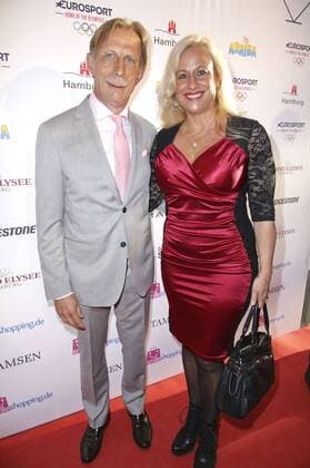 Christoph Daum mit Gattin Angelica Camm-Daum bei der Verleihung der Deutschen Sportjournalistenpreise 2017 im Hotel Grand Elysee. Hamburg, 03.04.2017 Foto:xgbrcix xFuturexImage