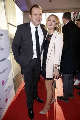 Wolff-Christoph Fuss mit Gattin Anna Kraft bei der Verleihung der Deutschen Sportjournalistenpreise 2017 im Hotel Grand Elysee. Hamburg, 03.04.2017 Foto:xgbrcix xFuturexImage