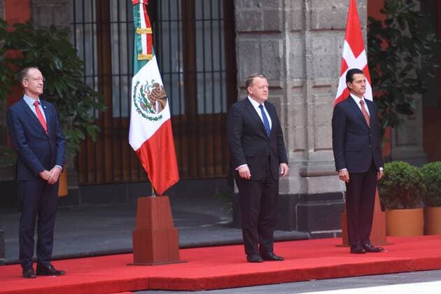Nieto empfängt Rasmussen in Mexiko Stadt April 3, 2017 - Mexico City, Mexico Mex - Prime Minister of Denmark Lars LoÂ¸kke Rasmussen and President of Mexico Enrique Pena Nieto during welcoming ceremony at National Palace on April 03, 2017 in Mexico City, Mexico Mexico City Mexico Mex  - ZUMAn230 20170403_zaa_n230_139 Copyright: xCarlosxTischlerx