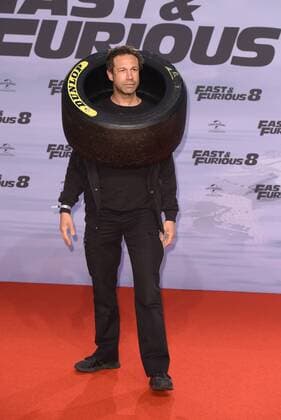 Evil Jared Hasselhoff bei der Fast & Furious 8 (The Fate of the Furious) im CineStar IMAX im Sony Center in Berlin am 04.04.2017