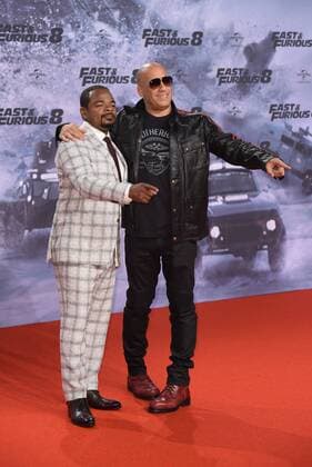 F. Gary Gray, Vin Diesel bei der Fast & Furious 8 (The Fate of the Furious) Deutschlandpremiere im CineStar IMAX im Sony Center in Berlin am 04.04.2017