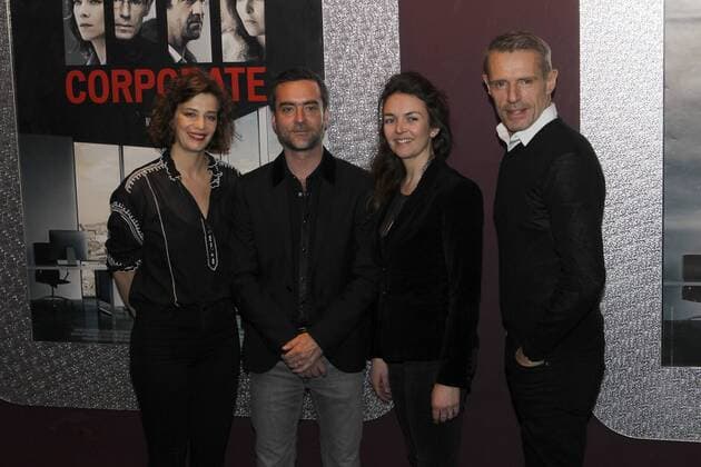 Celine Sallette - Nicolas Silhol - Violaine Fumeau - Lambert Wilson CELEBRITES : Avant Premiere Corporate - Gaumont Opera - Paris - 04 04 2017 MichaelBaucher Panoramic 