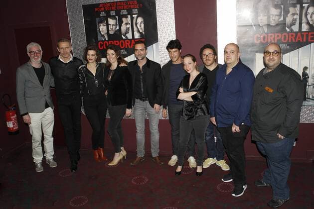 Celine Sallette - Nicolas Silhol - Violaine Fumeau - Lambert Wilson et l Equipe du film Corporate CELEBRITES : Avant Premiere Corporate - Gaumont Opera - Paris - 04 04 2017 MichaelBaucher Panoramic 