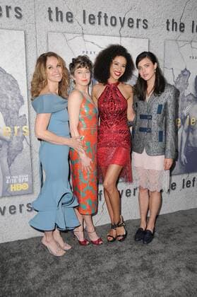April 4, 2017 - Hollywood, CA, United States - 04 April 2017 - Hollywood, California - Amy Brenneman, Carrie Coon, Jasmin Savoy-Brown, Margaret Qualley. Los Angeles Premiere of Season 3 of The Leftovers held at Avalon Hollywood in Hollywood. Photo Credit: AdMedia Hollywood United States - ZUMAa123 20170404_zaa_a123_113 Copyright: xBirdiexThompsonx