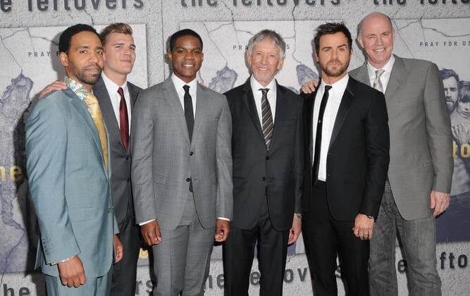 April 4, 2017 - Hollywood, CA, United States - 04 April 2017 - Hollywood, California - Kevin Carroll, Chris Zylka, Jovan Adepo, Scott Glenn, Justin Theroux, Michael Gaston. Los Angeles Premiere of Season 3 of The Leftovers held at Avalon Hollywood in Hollywood. Photo Credit: AdMedia Hollywood United States - ZUMAa123 20170404_zaa_a123_124 Copyright: xBirdiexThompsonx