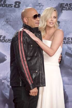 Vin Diesel und Charlize Theron bei der Premiere des Kinofilms Fast & Furious 8 im Cinestar Sony Center. Berlin, 04.04.2017 Foto:xF.xKernx xFuturexImage