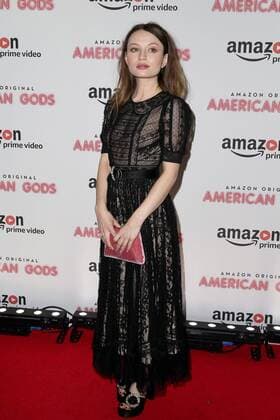 Australian actress and singer Emily Browning attends the American Gods UK TV Premiere held at One Marylebone in London. APRIL 6th 2017  MISx17725