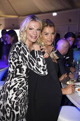 Maria Höfl-Riesch und Franziska van Almsick bei der Aftershow Party beim 20. Radio Regenbogen Award 2017 im Europa-Park Confertainment Center. Rust, 07.04.2017 Foto:xS.xGabschx xFuturexImage