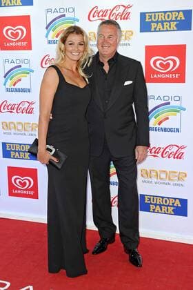 RADIO REGENBOGEN AWARD 2017. Jürgen B. Harder und Franziska van Almsick anläßlich der Verleihung des Medienpreises aus Baden-Württemberg Radio Regenbogen Award am 07.04.2017 im Europapark Rust.