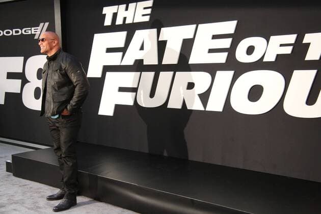 April 8, 2017 - New York, New York, U.S. - DWAYNE JOHNSON attends the World Premiere of The Fate of the Furious .Radio City Music Hall, NYC.April 8, 2017.Photos by , Photos Inc. New York U.S. - ZUMAms4_ 20170408_zaf_ms4_073 Copyright: xSoniaxMoskowitzx