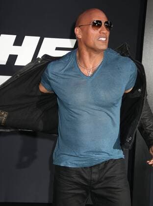 April 8, 2017 - New York, New York, U.S. - Actor DWAYNE JOHNSON aka THE ROCK attends the New York Premiere of The Fate of the Furious held at Radio City Music Hall, New York U.S. - ZUMAk03_ 20170408_zaf_k03_025 Copyright: xNancyxKaszermanx