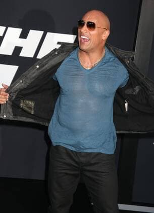 April 8, 2017 - New York, New York, U.S. - Actor DWAYNE JOHNSON aka THE ROCK attends the New York Premiere of The Fate of the Furious held at Radio City Music Hall, New York U.S. - ZUMAk03_ 20170408_zaf_k03_042 Copyright: xNancyxKaszermanx