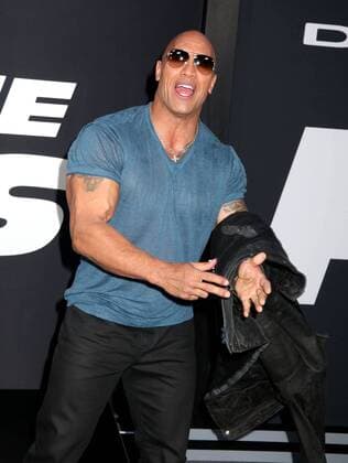 April 8, 2017 - New York, New York, U.S. - Actor DWAYNE JOHNSON aka THE ROCK attends the New York Premiere of The Fate of the Furious held at Radio City Music Hall, New York U.S. - ZUMAk03_ 20170408_zaf_k03_066 Copyright: xNancyxKaszermanx
