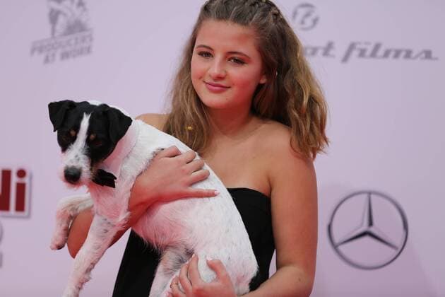 Berlin: World premiere of the film Conni & Co2 Actress Emma Schweiger on the red carpet to the world premiere of the Kinofilms Conni & Co 2 - The secret of the T-Rex in Berlin in the Sony centre on the Potsdam place in Berlin.  SimonexKuhlmey