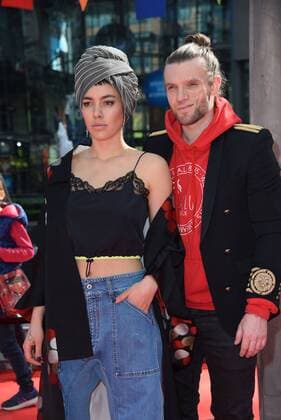 Alina Süggeler, Andi Weizel (Frida Gold) bei der Weltpremiere des Kinofilms Conni & Co 2 im CineStar IMAX im Sony Center in Berlin am 09.04.2017
