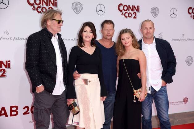 Matthias Habich, Iris Berben, Til Schweiger, Emma Schweiger and Heino Ferch bei der Weltpremiere des Kinofilms Conni & Co 2 im CineStar IMAX im Sony Center in Berlin am 09.04.2017