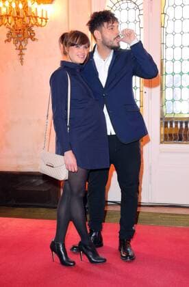 Nevio Passaro mit Freundin Verena Haber (schwanger) bei der Premiere zu dem Musical nach dem Disney-Film - Der Gloeckner von Notre Dame - im Theater des Westens, Kantstrasse, Berlin Copyright imago stock&people GmbH Tinkeres Datum: 09.04.2017 Musical Der Gloeckner von Notre Dame