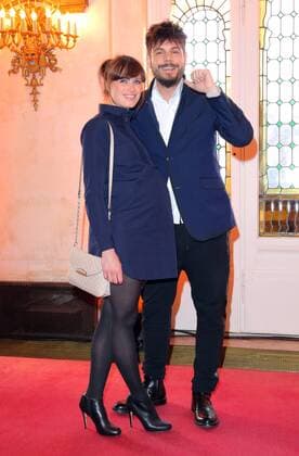 Nevio Passaro mit Freundin Verena Haber (schwanger) bei der Premiere zu dem Musical nach dem Disney-Film - Der Gloeckner von Notre Dame - im Theater des Westens, Kantstrasse, Berlin Copyright imago stock&people GmbH Tinkeres Datum: 09.04.2017 Musical Der Gloeckner von Notre Dame