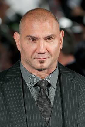 Actor Dave Bautista poses for cameras during the Galaxy Carpet Event for the film Guardians of the Galaxy Vol. 2 at the Shin-toyosu Brillia Running Stadium on April 10, 2017, Tokyo, Japan. The cast members appeared on stage alongside Japanese voice actors to greet the fans. The world tour of this red carpet event continues worldwide, kicking off in Japan. The film will be release in Japan on May 12.  (gxta_guardiansofthegalaxy2vol029)