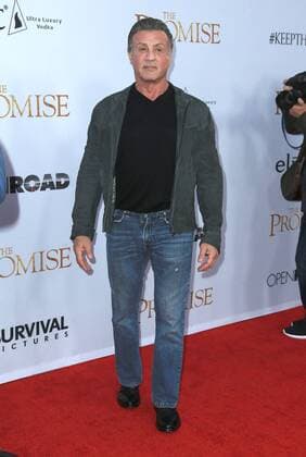 April 12, 2017 - Hollywood, CA, United States - 12 April 2017 - Hollywood, California - Sylvester Stallone. Premiere Of Open Road Films The Promise held at TCL Chinese Theatre. Photo Credit: AdMedia Hollywood United States - ZUMAa123 20170412_zaa_a123_064 Copyright: xAdmediax
