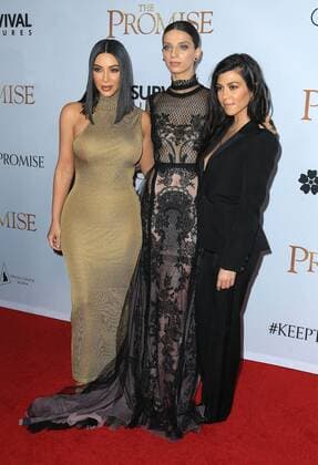April 12, 2017 - Hollywood, CA, United States - 12 April 2017 - Hollywood, California - Kim Kardashian West, Angela Sarafyan, Kourtney Kardashian. Premiere Of Open Road Films The Promise held at TCL Chinese Theatre. Photo Credit: AdMedia Hollywood United States - ZUMAa123 20170412_zaa_a123_115 Copyright: xAdmediax