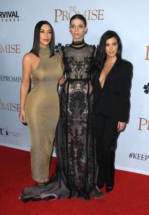 April 12, 2017 - Hollywood, CA, United States - 12 April 2017 - Hollywood, California - Kim Kardashian West, Angela Sarafyan, Kourtney Kardashian. Premiere Of Open Road Films The Promise held at TCL Chinese Theatre. Photo Credit: AdMedia Hollywood United States - ZUMAa123 20170412_zaa_a123_144 Copyright: xAdmediax