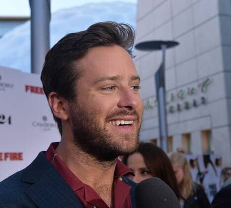 Cast member Armie Hammer attends the premiere of the motion picture crime thriller Free Fire at the ArcLight Cinema Dome in the Hollywood section of Los Angeles on April 13, 2017. Storyline: Set in Boston in 1978, a meeting in a deserted warehouse between two gangs turns into a shootout and a game of survival.  LAP2017041302 JIMxRUYMEN