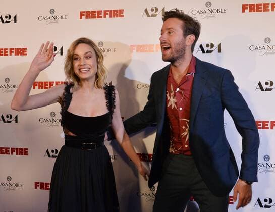 Cast members Brie Larson and Armie Hammer attend the premiere of the motion picture crime thriller Free Fire at the ArcLight Cinema Dome in the Hollywood section of Los Angeles on April 13, 2017. Storyline: Set in Boston in 1978, a meeting in a deserted warehouse between two gangs turns into a shootout and a game of survival.  LAP2017041316 JIMxRUYMEN
