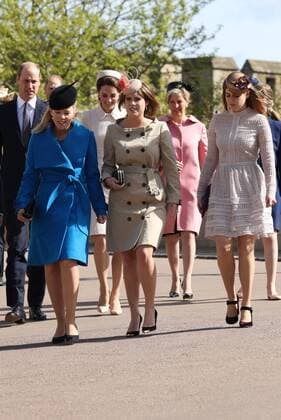 . 16 04 2017. London, United Kingdom. Royals arriving for the Easter Sunday church service at Windsor Castle, United Kingdom.  xStephenxLockx xi-Imagesx IIM-14899-0007