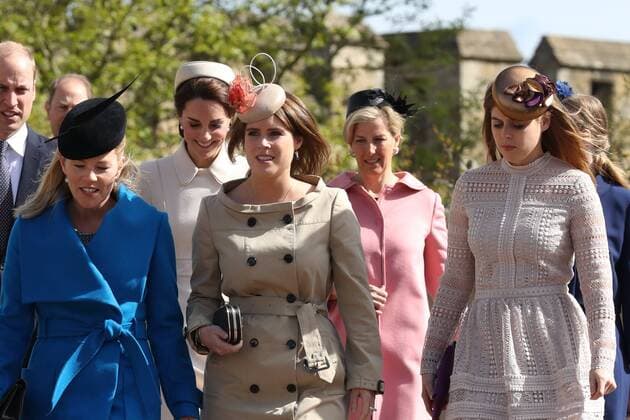 . 16 04 2017. London, United Kingdom. Royals arriving for the Easter Sunday church service at Windsor Castle, United Kingdom.  xStephenxLockx xi-Imagesx IIM-14899-0008