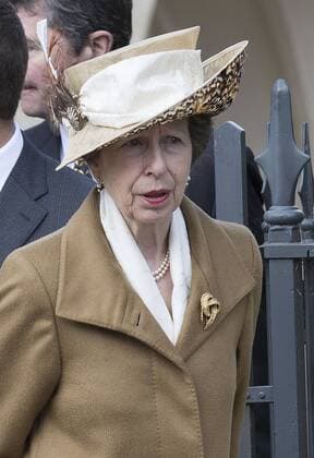 . 16 04 2017. London, United Kingdom. Princess Royal leaving the Easter Sunday church service at Windsor Castle, United Kingdom.  xStephenxLockx xi-Imagesx IIM-14899-0043