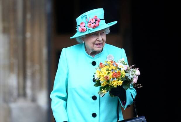 . 16 04 2017. London, United Kingdom. The Queen leaving the Easter Sunday church service at Windsor Castle, United Kingdom.  xCPNAxPOOLxx xi-Imagesx IIM-14899-0063