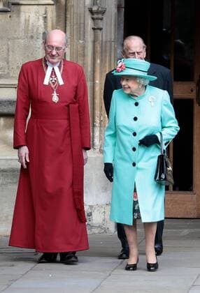 . 16 04 2017. London, United Kingdom. The Queen leaving the Easter Sunday church service at Windsor Castle, United Kingdom.  xCPNAxPOOLxx xi-Imagesx IIM-14899-0072