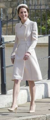 . 16 04 2017. London, United Kingdom. The Duke and Duchess of Cambridge arriving at the Easter Sunday church service at Windsor Castle, United Kingdom.  xi-Imagesx IIM-14899-0083