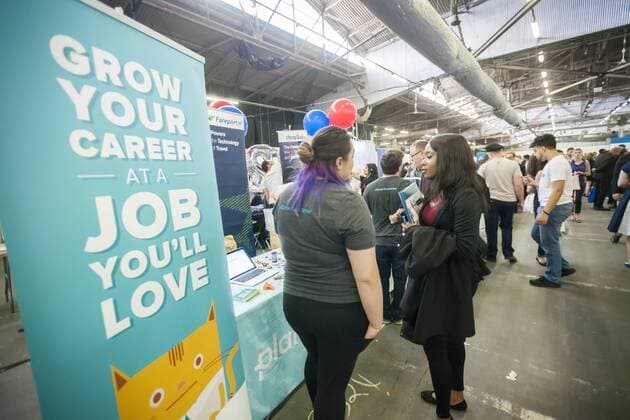 TechDay startup event in New York Workers from Planted speak to attendees at the TechDay New York event on Tuesday, April 18, 2017. Thousands attended to seek jobs with the startups and to network with their peers. TechDay bills itself as the U.S. s largest startup event with over 500 exhibitors. (  RichardxB.xLevine