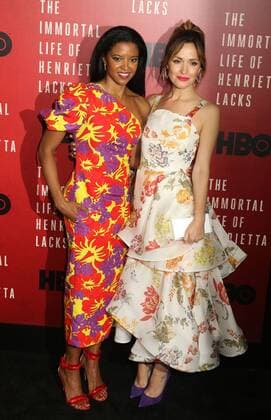 April 18, 2017 - New York, New York, U.S. - Actresses RENEE ELISE GOLDSBERRY and ROSE BYRNE attend the New York Premiere of The Immortal Life of Henrietta Lacks held at the SVA Theater. New York U.S. - ZUMAk03_ 20170418_zaf_k03_116 Copyright: xNancyxKaszermanx