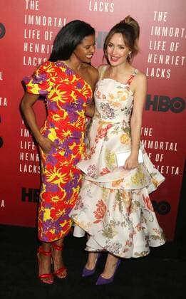 April 18, 2017 - New York, New York, U.S. - Actresses RENEE ELISE GOLDSBERRY and ROSE BYRNE attend the New York Premiere of The Immortal Life of Henrietta Lacks held at the SVA Theater. New York U.S. - ZUMAk03_ 20170418_zaf_k03_114 Copyright: xNancyxKaszermanx