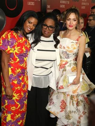 April 18, 2017 - New York, New York, U.S. - Actress RENEE ELISE GOLDSBERRY, Executive Producer OPRAH WINFREY and actress ROSE BYRNE attend the New York Premiere of The Immortal Life of Henrietta Lacks held at the SVA Theater. New York U.S. - ZUMAk03_ 20170418_zaf_k03_141 Copyright: xNancyxKaszermanx
