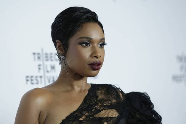 Jennifer Hudson arrives on the red carpet at the Clive Davis: The Soundtrack Of Our Lives Premiere at Radio City Music Hall on April 19, 2017 in New York City.  NYP20170419152 JOHNxANGELILLO