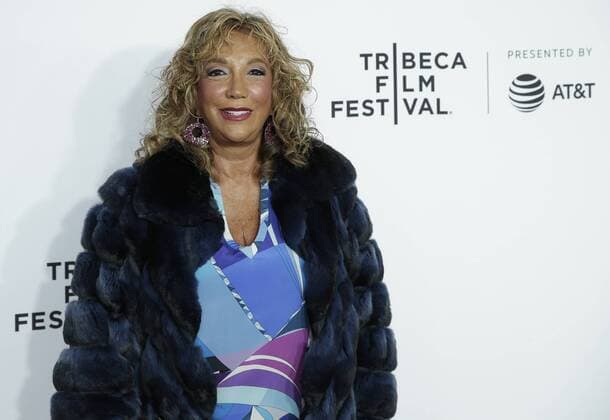 Denise Rich arrives on the red carpet at the Clive Davis: The Soundtrack Of Our Lives Premiere at Radio City Music Hall on April 19, 2017 in New York City.  NYP20170419179 JOHNxANGELILLO