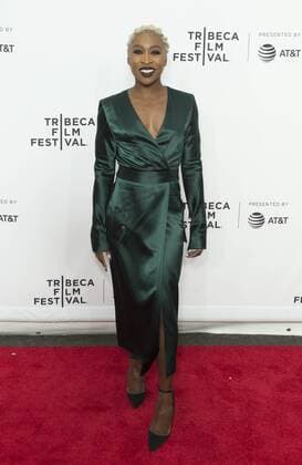 US: 2017 Tribeca film festival opening night Cynthia Erivo attends movie Clive Davis: The Soundtrack Of Our Lives Premiere at Radio City Music Hall during Tribeca Film Festival opening night  LevxRadin